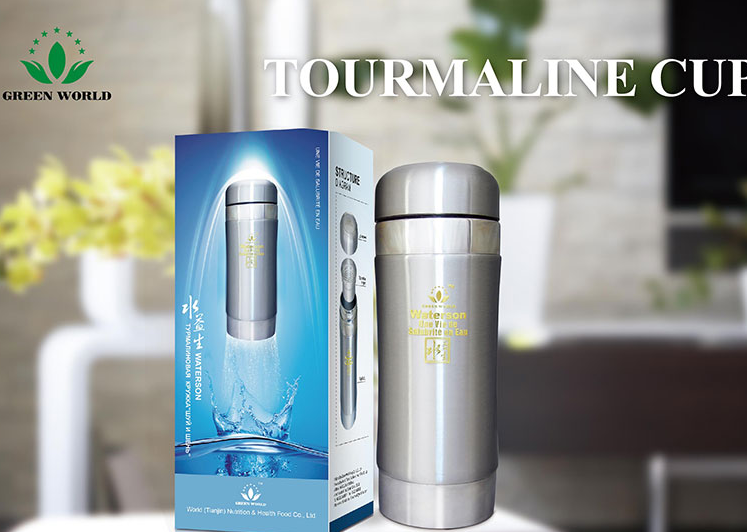 Green World Tourmaline Water Cup – Stainless Steel Vacuum Alkaline Flask